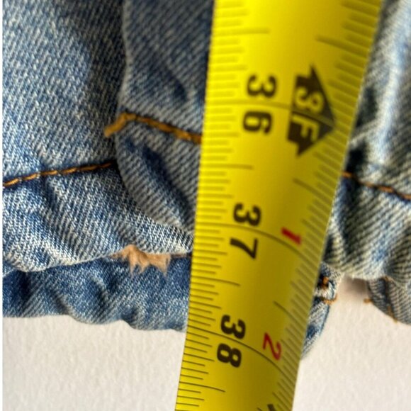 Zara Womens Detachable Faux fur Collar Long Denim Coat Denim Size Small - Picture 4 of 16